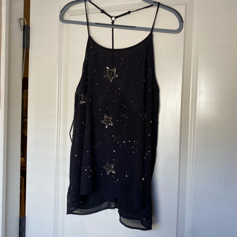 Free People sequin star tank top